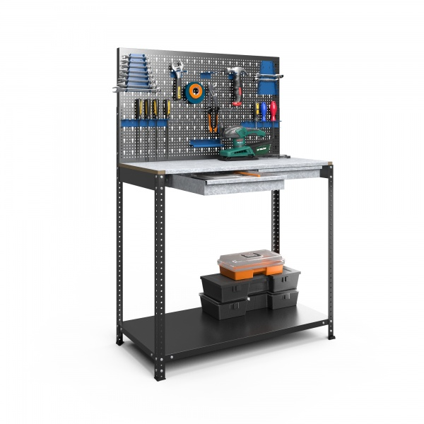 Стелаж-верстак металевий фарбований 1500х1000х500 мм 1 полиця, метал (40512566)